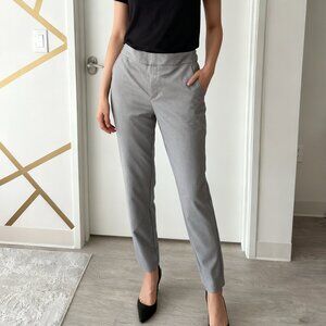 Zara Basic Gray Herringbone Skinny Pants US 6 Mid Rise Career Trousers